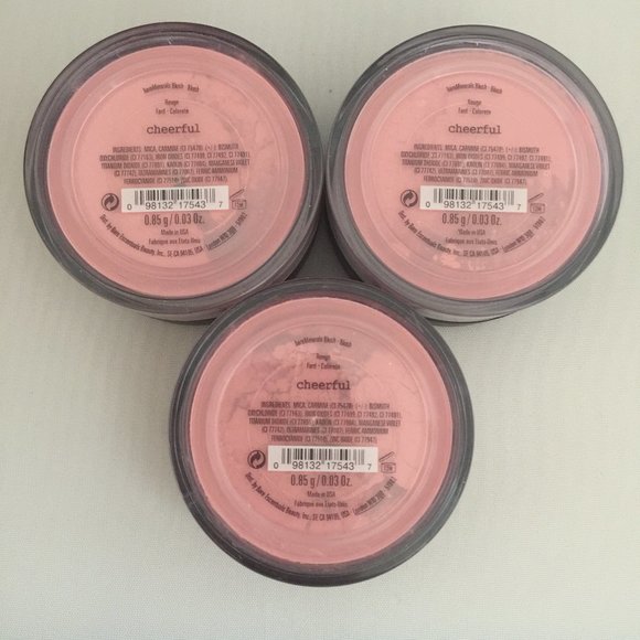 #NWT Original bareMinerals Cheerful Loose Powder Blush 0.85g/0.03oz - Lot of 3 - Picture 1 of 2